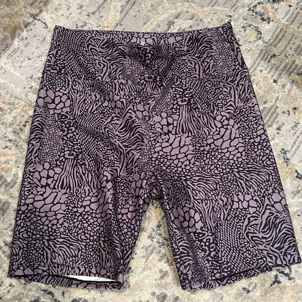 Kyodan Purple Patterned Biker Shorts